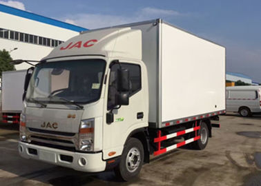 China JAC 4x2 refrigerou o caminhão da caixa 5 toneladas parede interna/exterior de fibra de vidro para o alimento congelado fornecedor