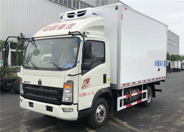 China HOWO 4x2 refrigerou a fibra de vidro interna, 3 de refrigerador toneladas do caminhão da caixa de caminhão do congelador fornecedor