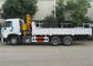 O caminhão de Sinotruk HOWO A7 6x4 montou o guindaste 25 toneladas de guindaste reto montado carga do braço fornecedor