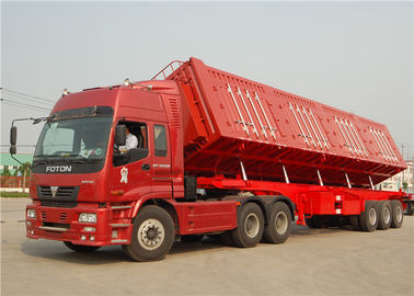 China 3 40 toneladas do eixo 40T tomam partido Semitrailer da descarga do caminhão basculante do lado do cilindro hidráulico do reboque do caminhão basculante fornecedor