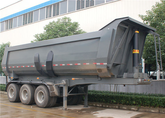 comprar 3 reboque da descarga do eixo 24CBM 24M3 40 da U-forma do caminhão basculante toneladas de reboque semi para o transporte da BAUXITE. Fabricação em linha