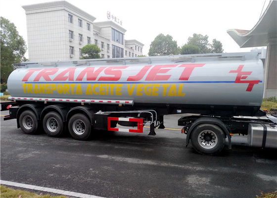 comprar 30 do depósito de gasolina do reboque do Tri eixo 35000L 35M3 do fuel-óleo do transporte do tanque toneladas de aço inoxidável do reboque semi Fabricação em linha